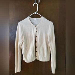 Gap cream button front cardigan, size medium